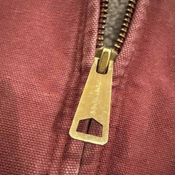 Carhartt Sierra Jacket Womens L Sherpa Lined WJ141 Red Cherrystone Workwear - Picture 7 of 10